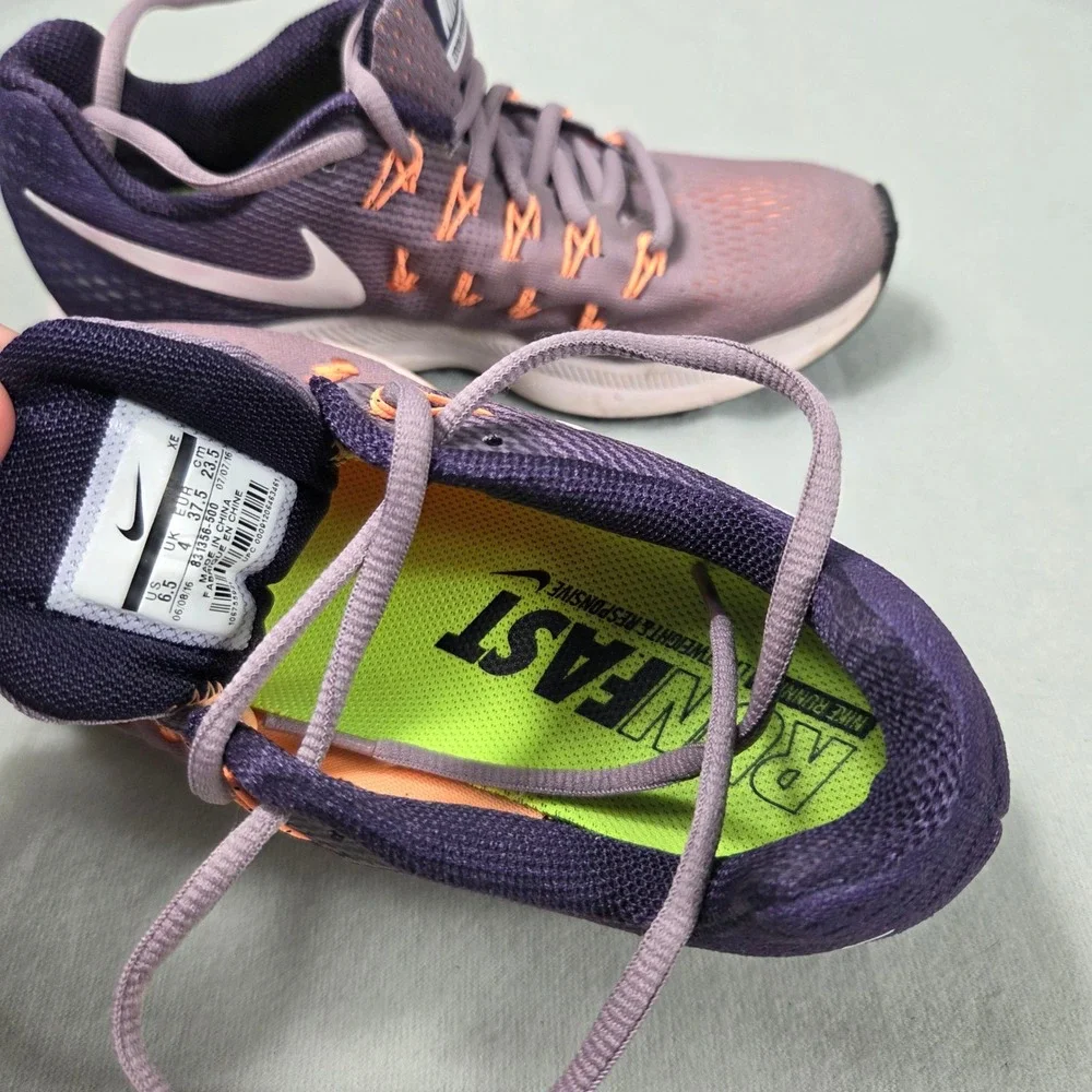 Nike Air Zoom Pegasus 33 Womens Running Shoes Plum Orange 831356-500 US 6.5